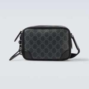 Gucci Black Crossbody Mini Bag with Signature Pattern Lux Duomo
